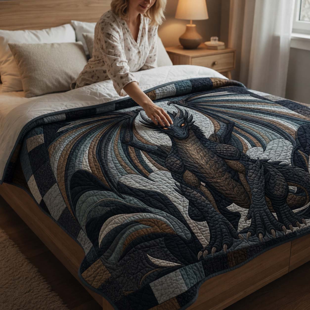 Wings of Dominion Quilted Blanket