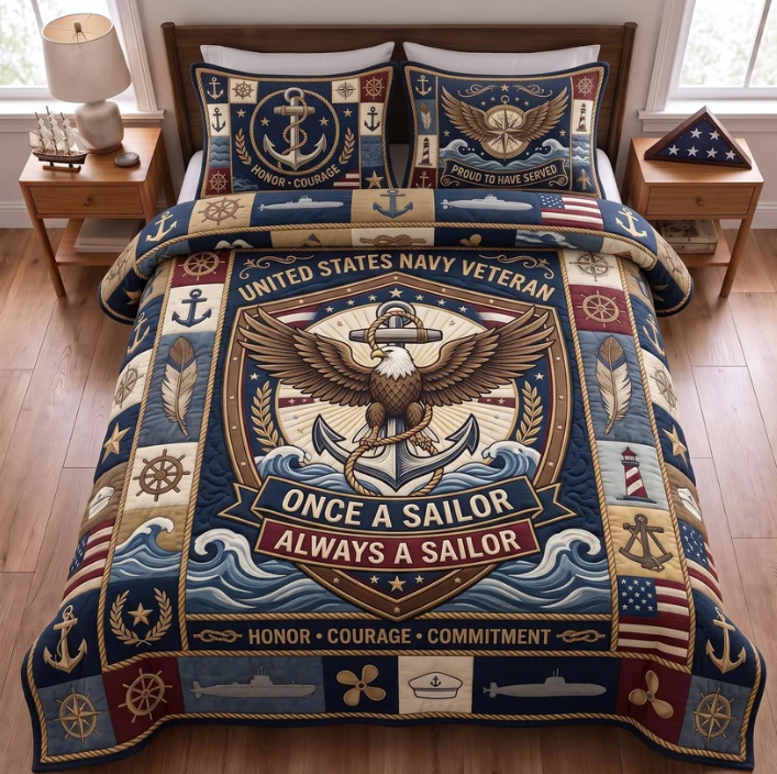 Fair Winds & Following Seas 3-Piece Quilted Bedding Set