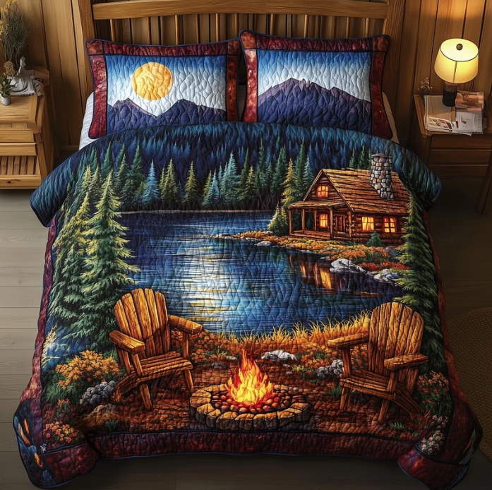 Lakeside Cabin 3-Piece Quilted Bedding Set