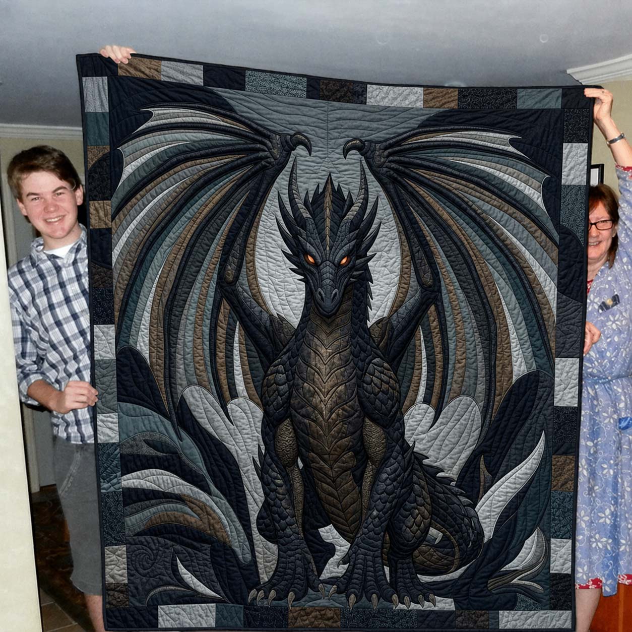 Wings of Dominion Quilted Blanket