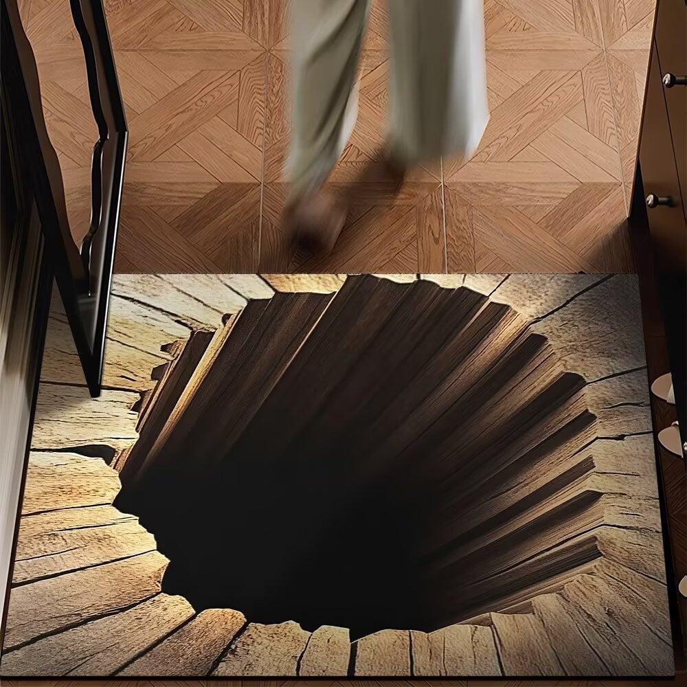 🔥Last Day 49% OFF - 😮Visual Illusion Endless Abyss Pattern HD Printed Non-Slip Doormat👀⭐
