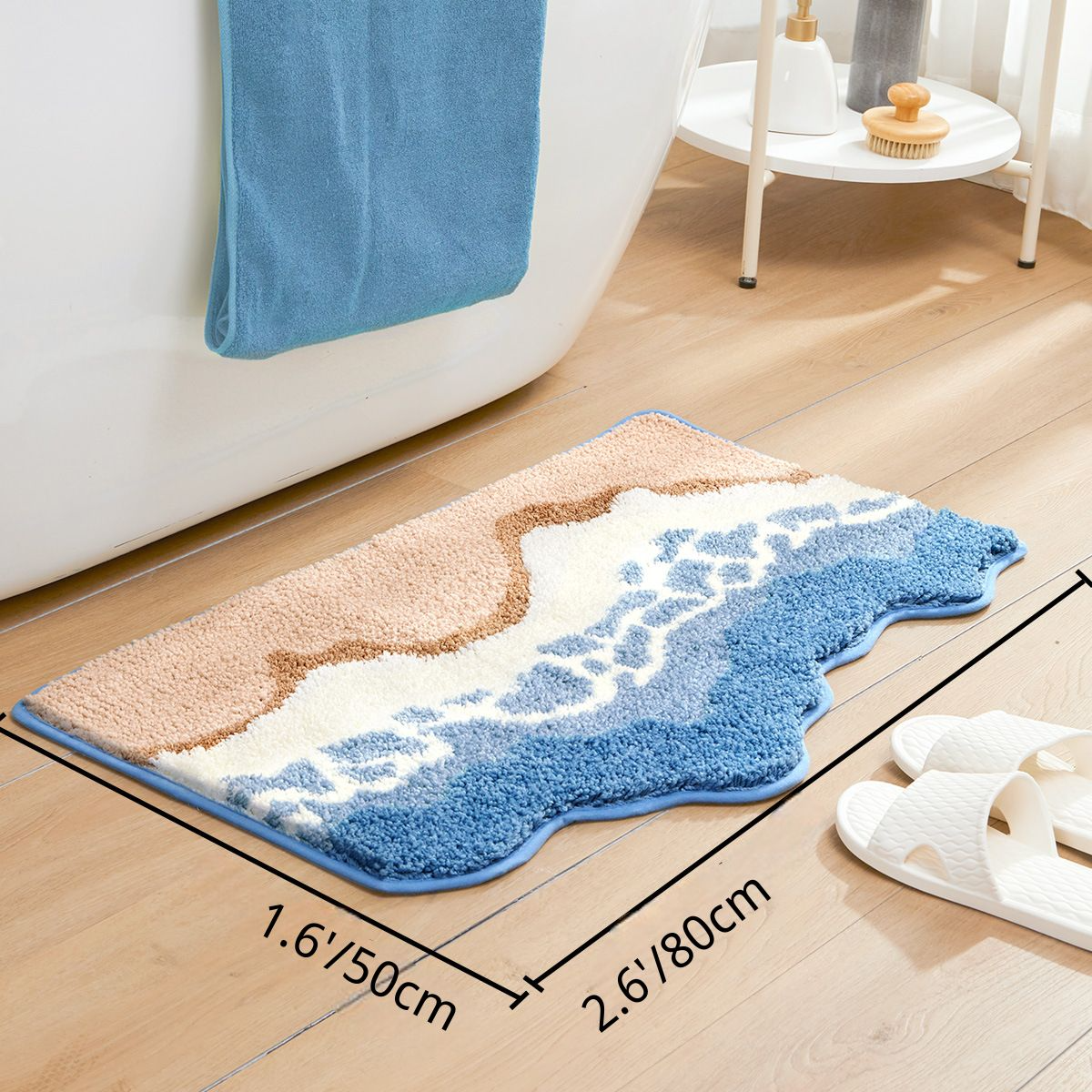 🔥 Last Day 45% OFF – Ocean Breeze Faux Cashmere Non-Slip Bath Rug