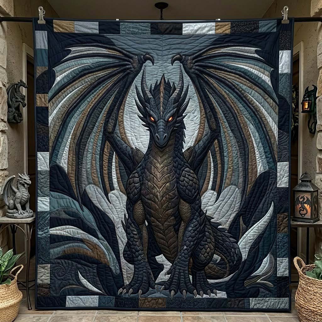 Wings of Dominion Quilted Blanket