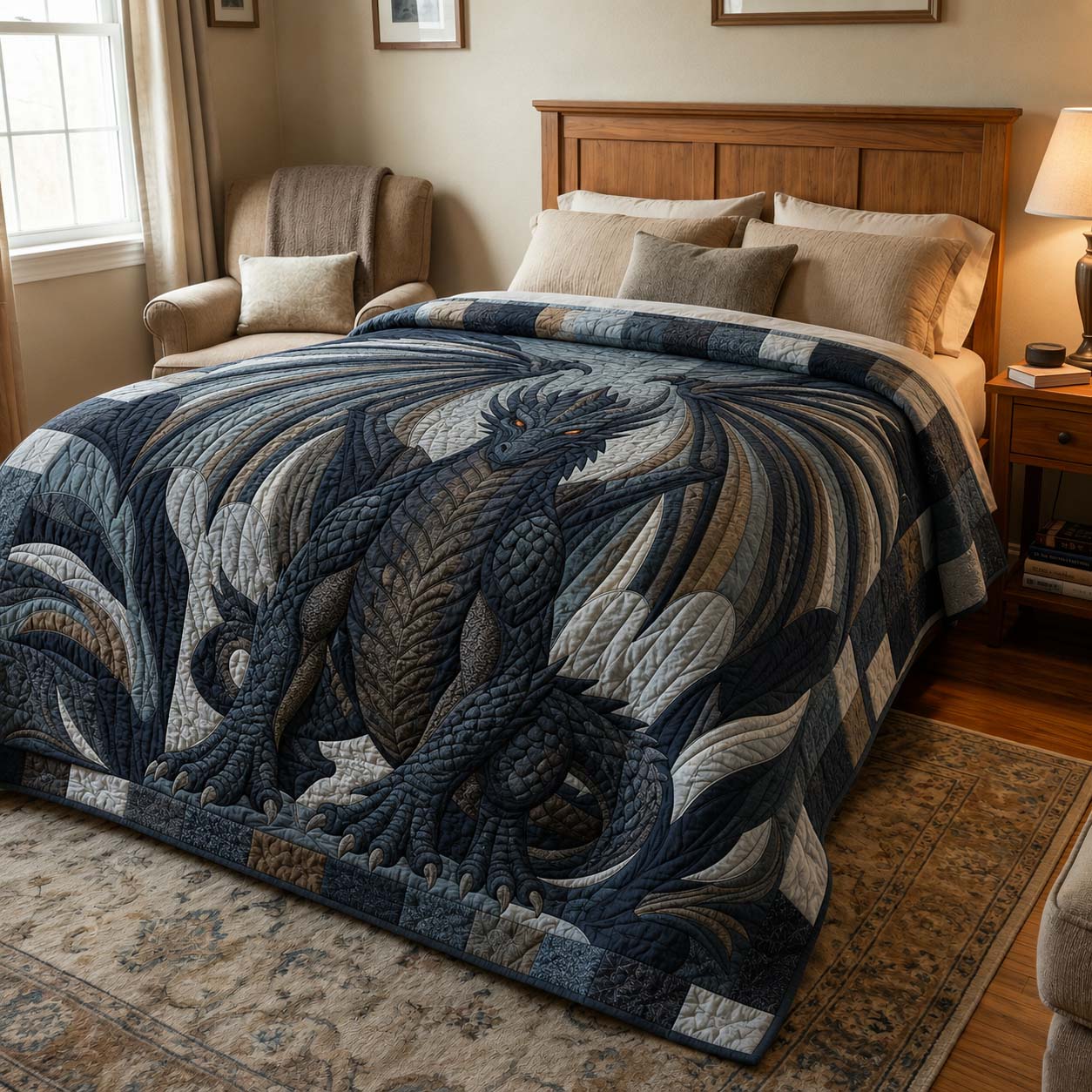 Wings of Dominion Quilted Blanket