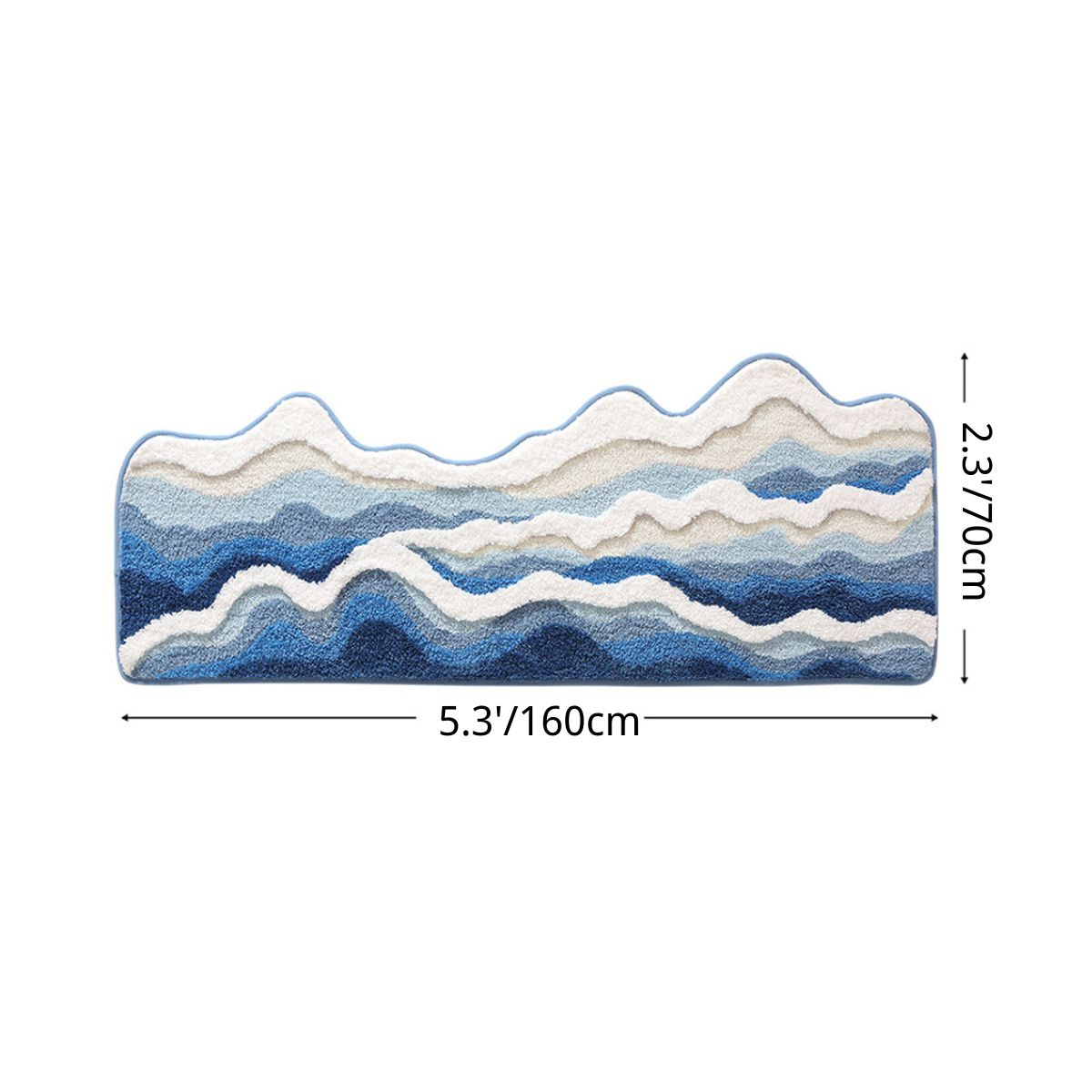 🔥 Last Day 45% OFF - Rolling Waves Faux Cashmere Non-Slip Bath Rug