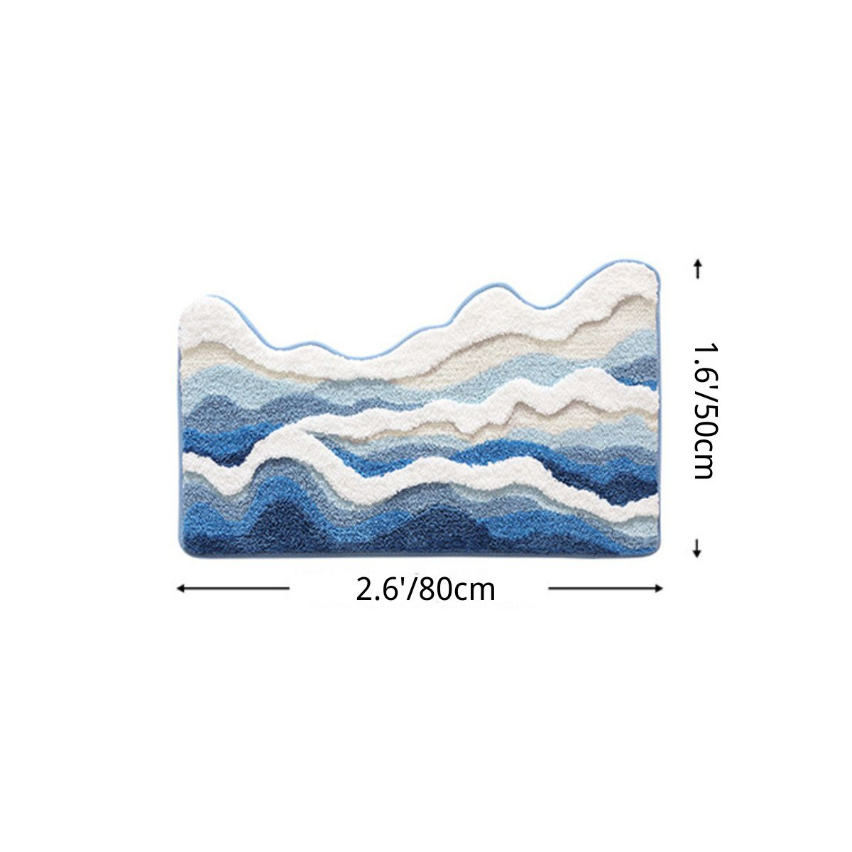 🔥 Last Day 45% OFF - Rolling Waves Faux Cashmere Non-Slip Bath Rug