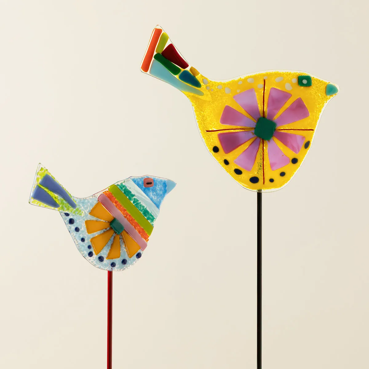 Handmade Glass Garden Stakes