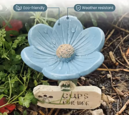 🐝Flower-Shaped Bee Watering Station💧