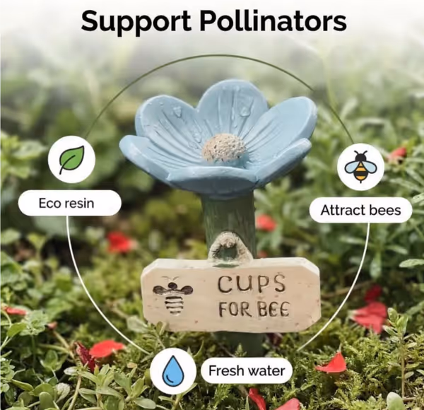 🐝Flower-Shaped Bee Watering Station💧