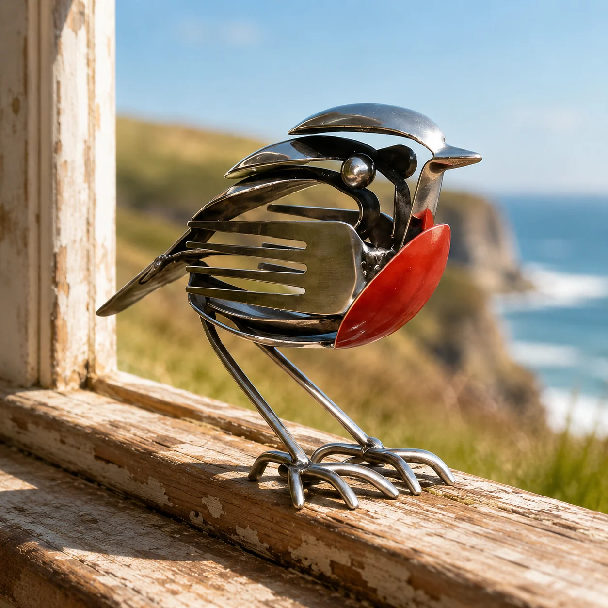 Handmade Metal Robin