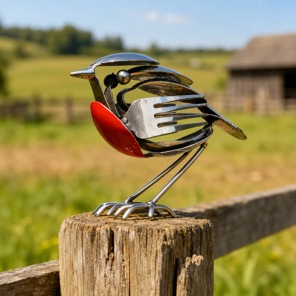 Handmade Metal Robin