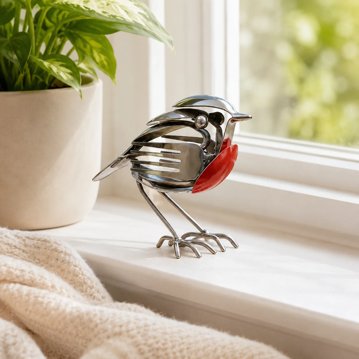 Handmade Metal Robin