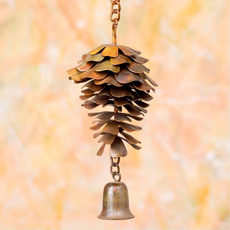 Pine Cone with Bell Ornament
