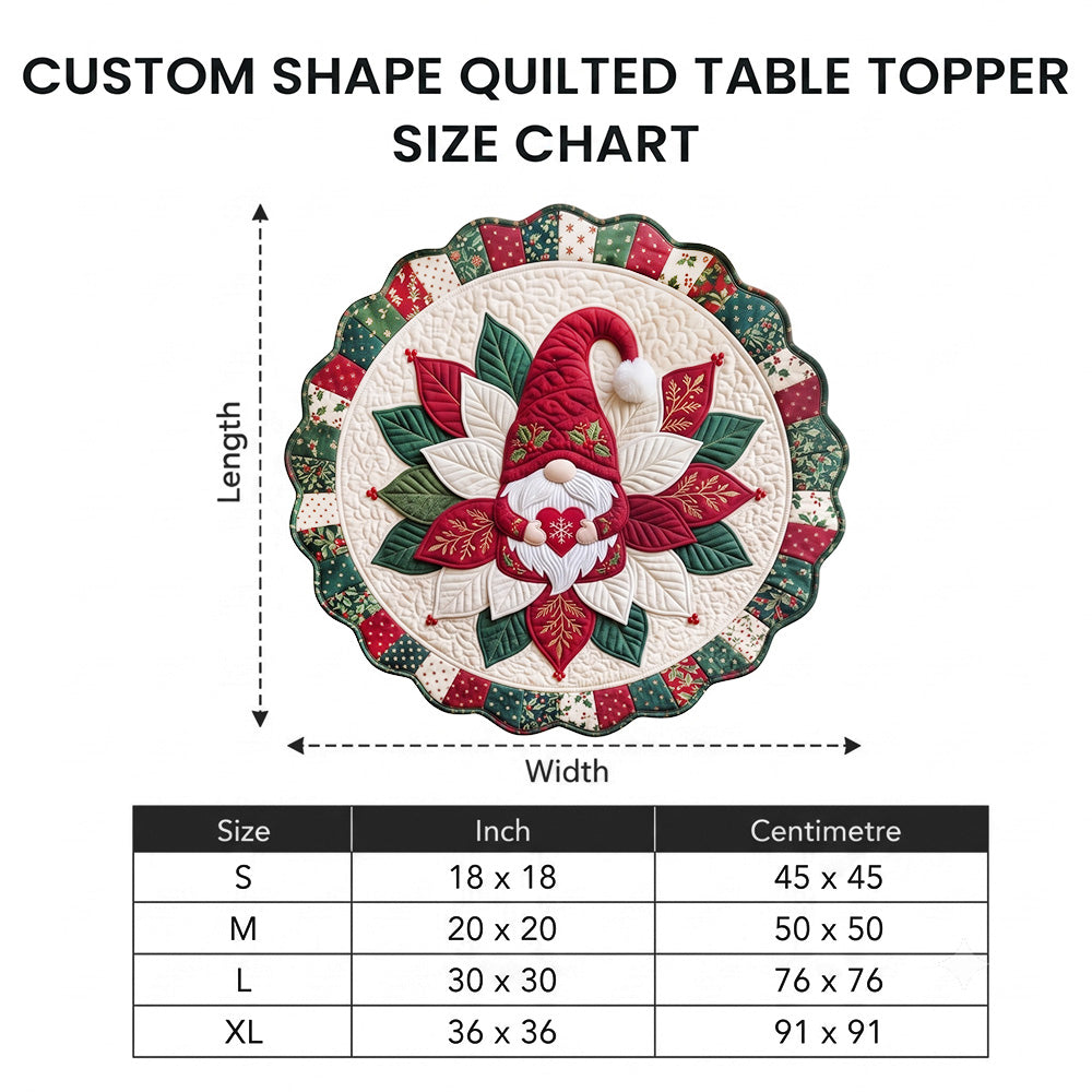Hanukkah Gnome Custom Shape Quilted Table Topper GFTOHNL3388