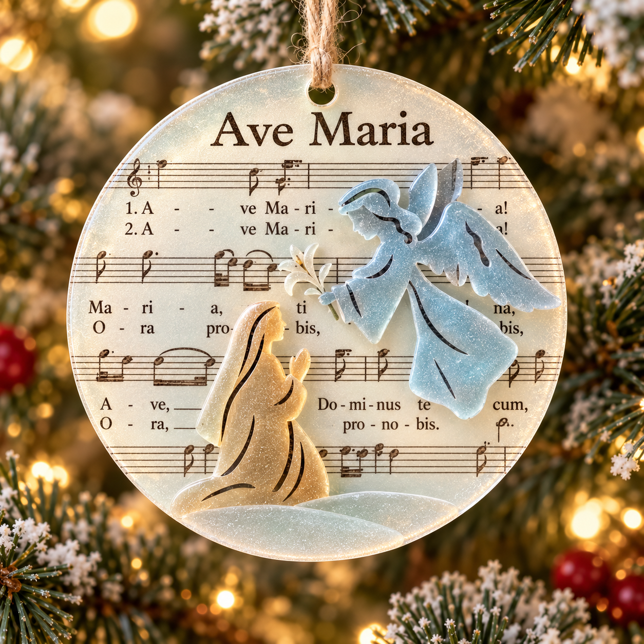 🎄 Sea Glass Christmas Hymn Ornaments – A Meaningful Keepsake of Faith & Christmas