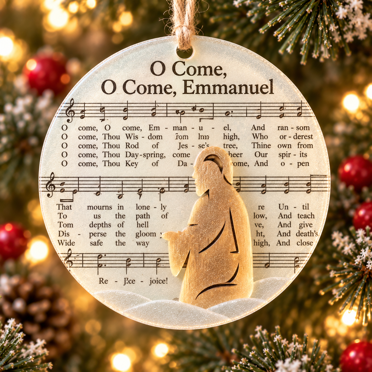 🎄 Sea Glass Christmas Hymn Ornaments – A Meaningful Keepsake of Faith & Christmas