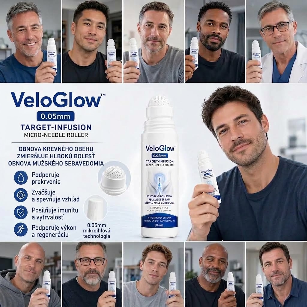 VeloGlow™ 0,05 mm Target-Infusion mikroihličkový valček – obnovuje zdravie tkanív, zvyšuje pevnosť a výdrž, zmierňuje svalové a kĺbové nepohodlie.