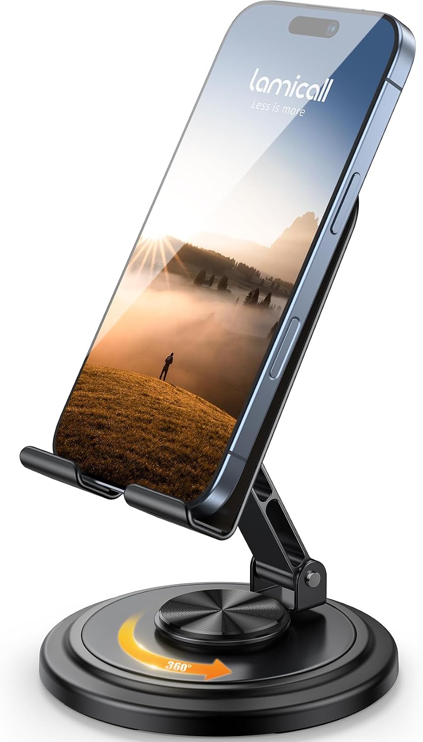 360° Rotation Sturdy Cell Phone Stand for Desk