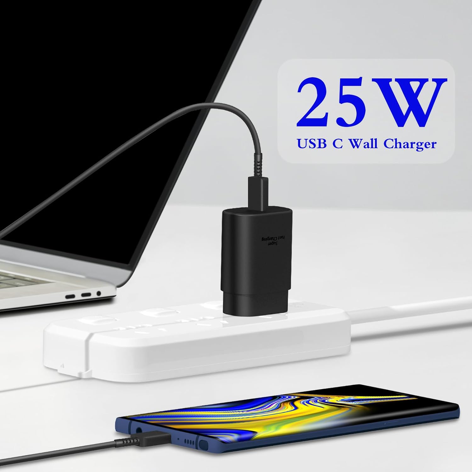 Type C Charger Fast Charging 2-Pack 25W Long 6FT USB C Cable