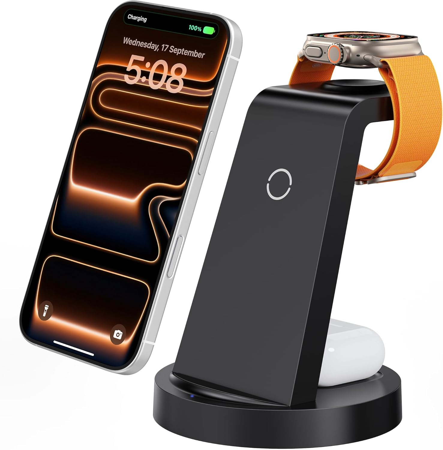 Wireless 3‑in‑1 Charging Station for Multiple Apple Devices