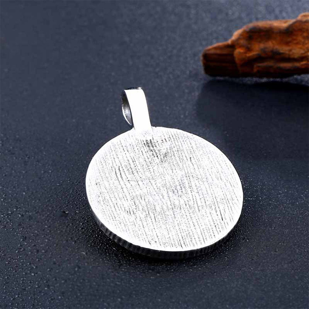 Norse Viking Yggdrasil World Tree Double Sided Pendant | Tree of Life Spiral Talisman, 316L Stainless Steel Unisex Protection Necklace