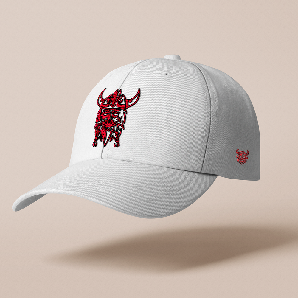 Viking Warrior Embroidered Cotton Baseball Cap, Norse Traditional Warrior Embroidery Sun Hat, Affordable Unisex‑All‑Ages Outdoor Casual Dad Hat for European Market-Viking Spirit
