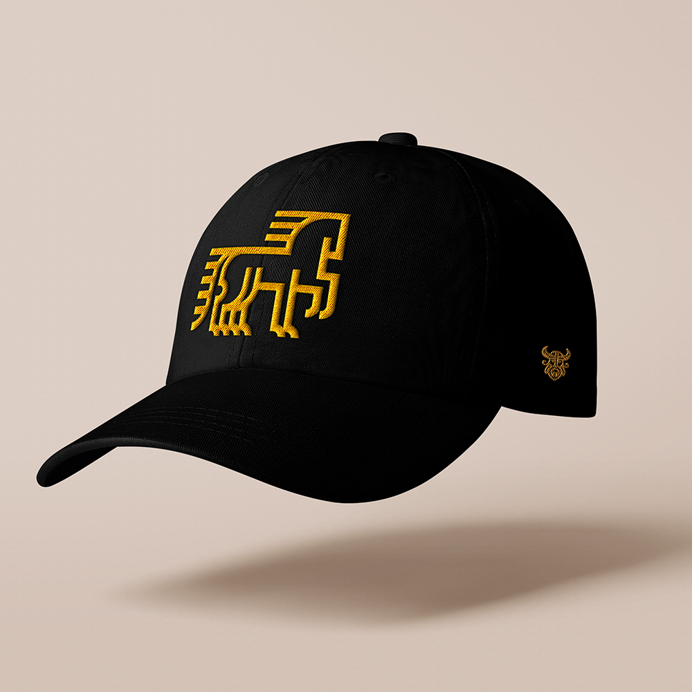 Sleipnir Eight‑Legged Horse Embroidered Cotton Baseball Cap, Norse Mythology Odin’s Steed Geometric‑Embroidery Sun Dad Hat, Affordable Unisex‑All‑Ages Outdoor Casual Cap for European Market-Viking Spirit