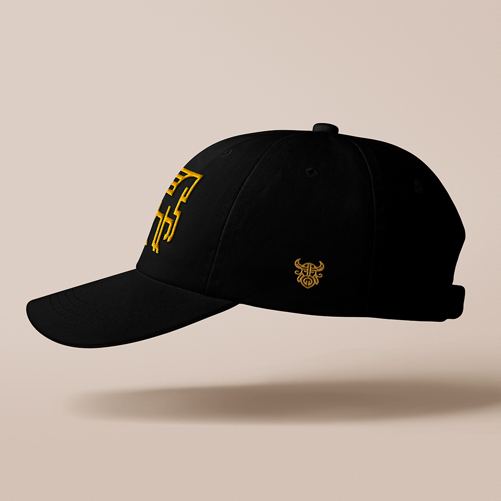 Sleipnir Eight‑Legged Horse Embroidered Cotton Baseball Cap, Norse Mythology Odin’s Steed Geometric‑Embroidery Sun Dad Hat, Affordable Unisex‑All‑Ages Outdoor Casual Cap for European Market-Viking Spirit