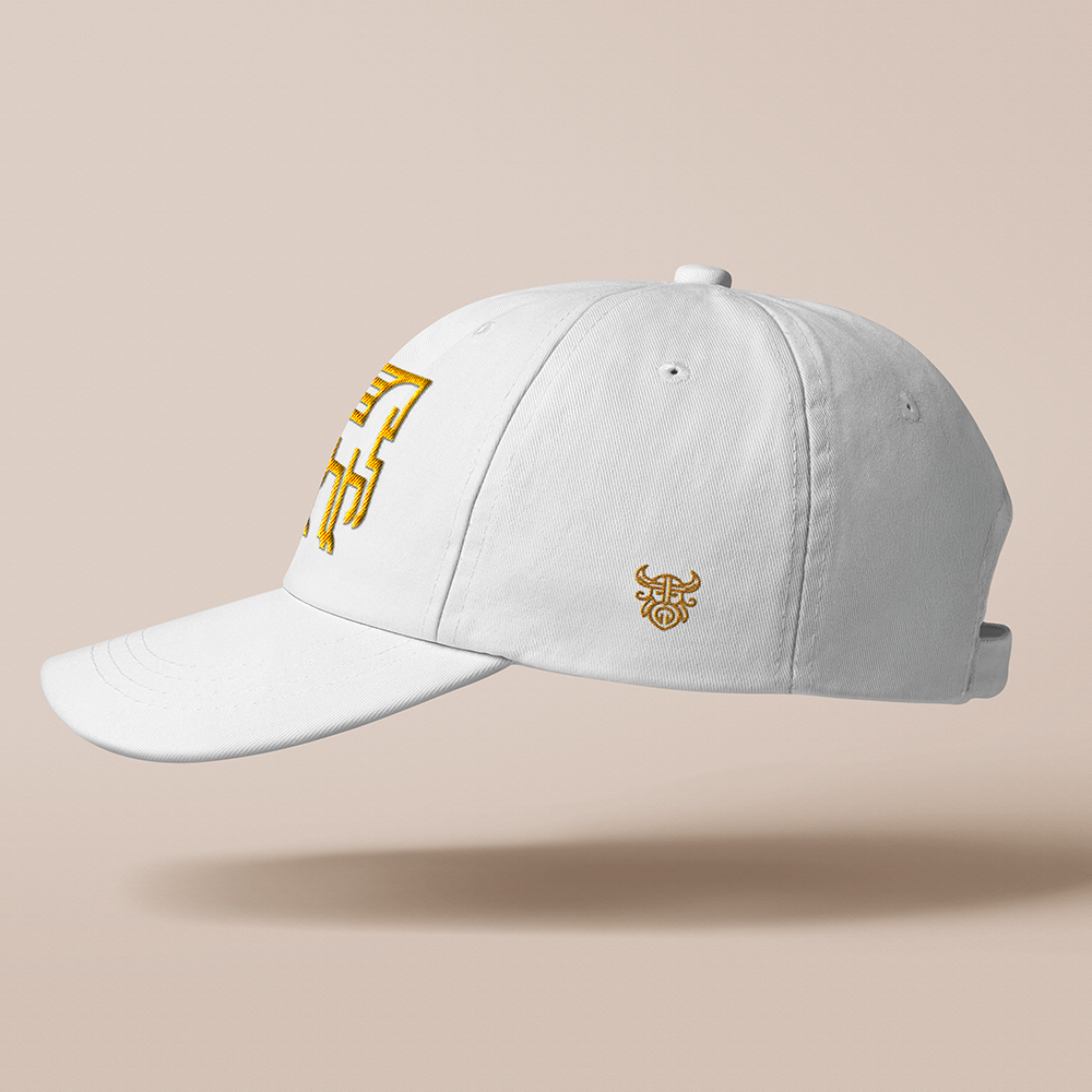Sleipnir Eight‑Legged Horse Embroidered Cotton Baseball Cap, Norse Mythology Odin’s Steed Geometric‑Embroidery Sun Dad Hat, Affordable Unisex‑All‑Ages Outdoor Casual Cap for European Market-Viking Spirit