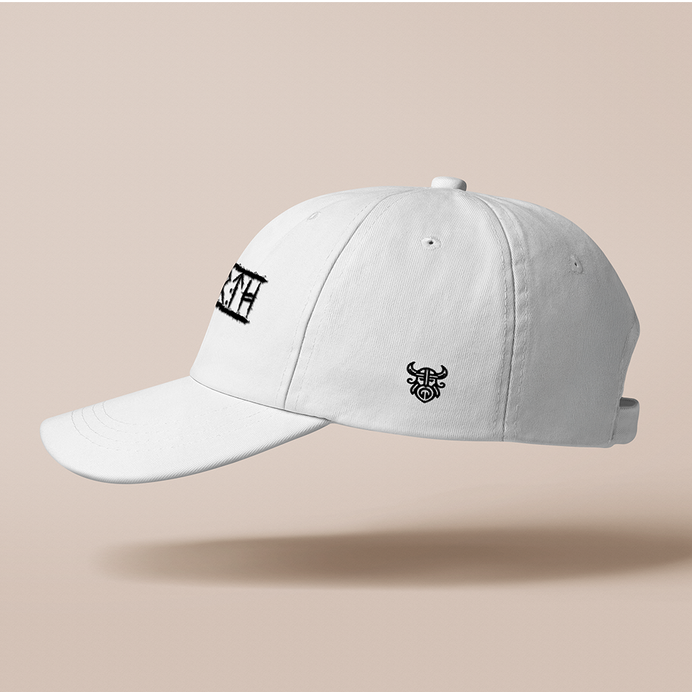 NORTH Rune‑Style Text Embroidered Cotton Baseball Cap, Norse Viking Northern Spirit Sun Dad Hat, Affordable Unisex‑All‑Ages Outdoor Casual Cap for European Market-Viking Spirit