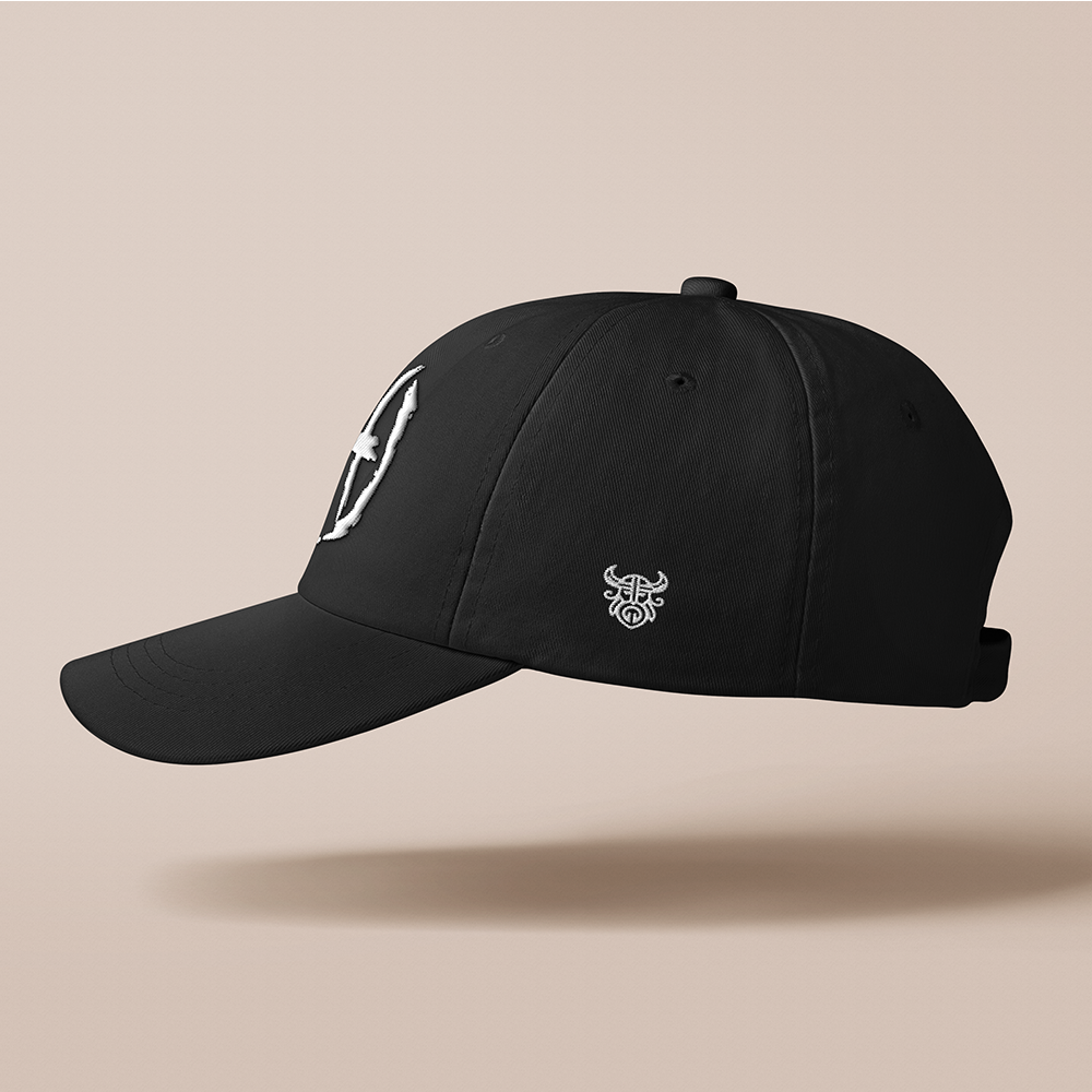 Hagalaz Rune‑Symbol Embroidered Cotton Baseball Cap, Norse Viking Transformation Rebirth Rune Totem Sun Dad Hat, Affordable Unisex‑All‑Ages Outdoor Casual Cap for European Market-Viking Spirit