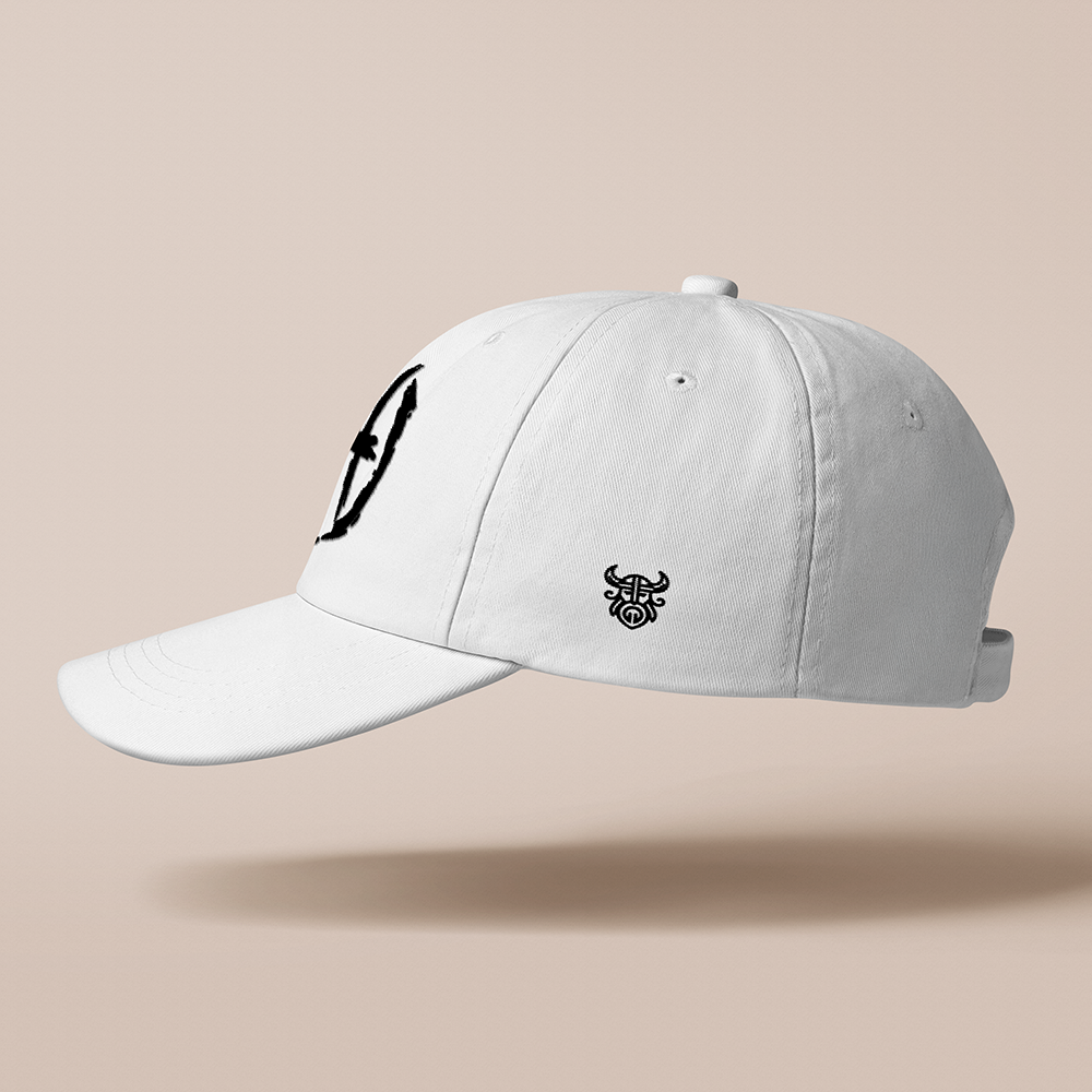 Hagalaz Rune‑Symbol Embroidered Cotton Baseball Cap, Norse Viking Transformation Rebirth Rune Totem Sun Dad Hat, Affordable Unisex‑All‑Ages Outdoor Casual Cap for European Market-Viking Spirit