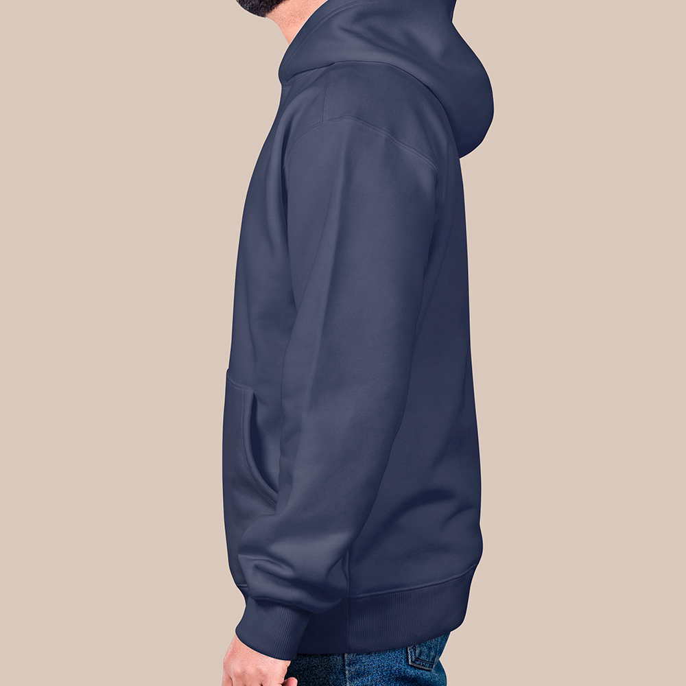 Norse Mythology Loki Horned Helmet 550g Heavyweight Cotton Hoodie, Flat Illustration Pullover with Kangaroo Pocket, Unisex All-Ages Sweatshirt, Viking Spirit Runes on Hem-Viking Spirit