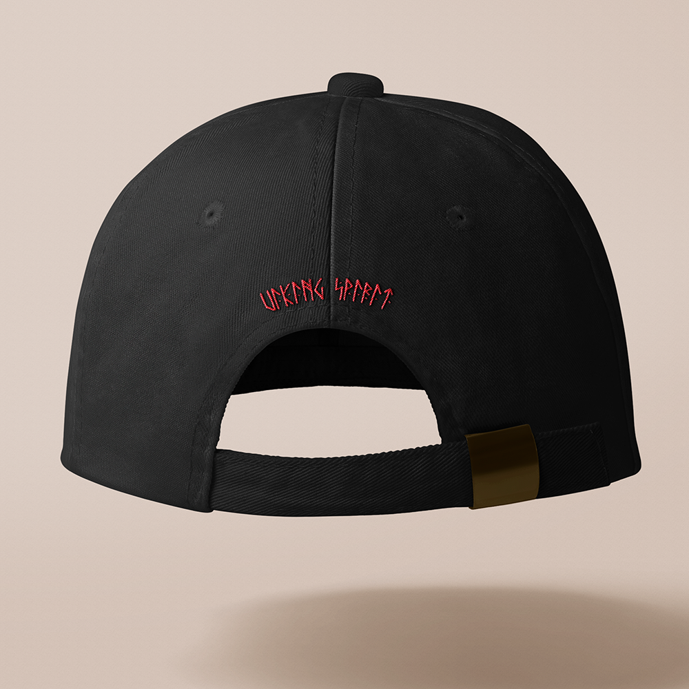Viking Warrior Embroidered Cotton Baseball Cap, Norse Traditional Warrior Embroidery Sun Hat, Affordable Unisex‑All‑Ages Outdoor Casual Dad Hat for European Market-Viking Spirit