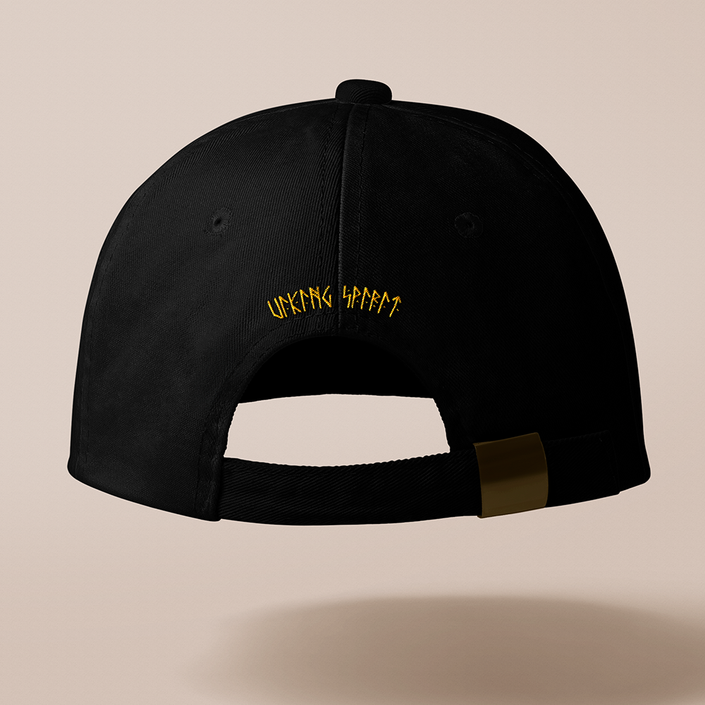 Sleipnir Eight‑Legged Horse Embroidered Cotton Baseball Cap, Norse Mythology Odin’s Steed Geometric‑Embroidery Sun Dad Hat, Affordable Unisex‑All‑Ages Outdoor Casual Cap for European Market-Viking Spirit