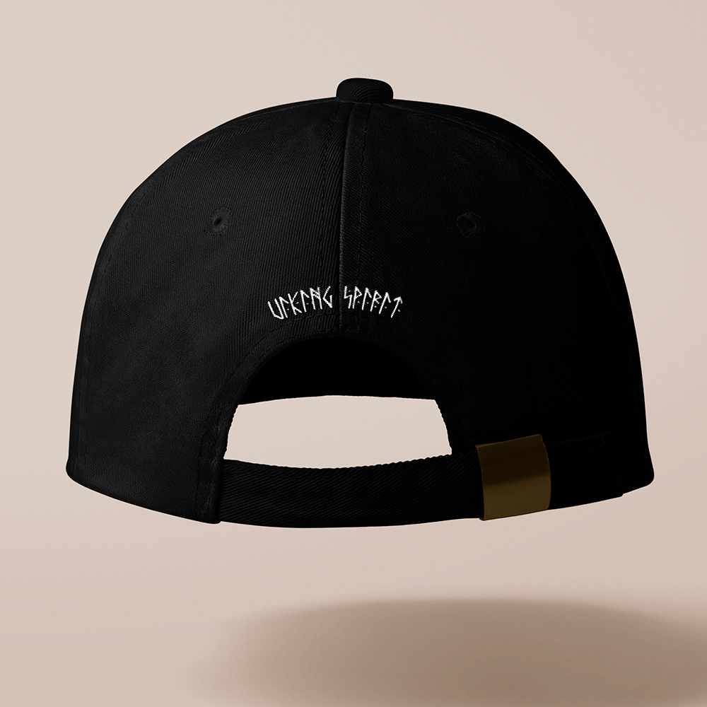 Sleipnir Eight‑Legged Horse Embroidered Cotton Baseball Cap, Norse Mythology Odin’s Steed Geometric‑Embroidery Sun Dad Hat, Affordable Unisex‑All‑Ages Outdoor Casual Cap for European Market-Viking Spirit