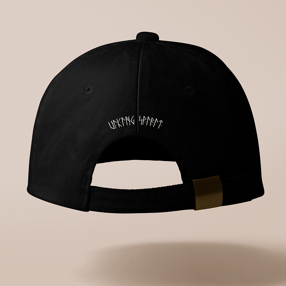 Sleipnir Eight‑Legged Horse Embroidered Cotton Baseball Cap, Norse Mythology Odin’s Steed Geometric‑Embroidery Sun Dad Hat, Affordable Unisex‑All‑Ages Outdoor Casual Cap for European Market-Viking Spirit