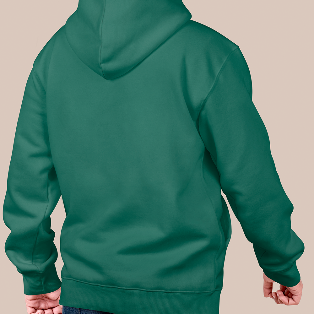 Viking Aegishjalmr Helm of Awe Hoodie, 550g Heavyweight Cotton Pullover with Dragon Celtic Knot, Unisex Kangaroo Pocket Sweatshirt, Viking Spirit Runes on Hem-Viking Spirit