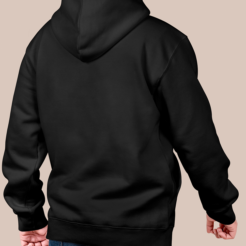 Viking Aegishjalmr Helm of Awe Hoodie, 550g Heavyweight Cotton Pullover with Dragon Celtic Knot, Unisex Kangaroo Pocket Sweatshirt, Viking Spirit Runes on Hem-Viking Spirit
