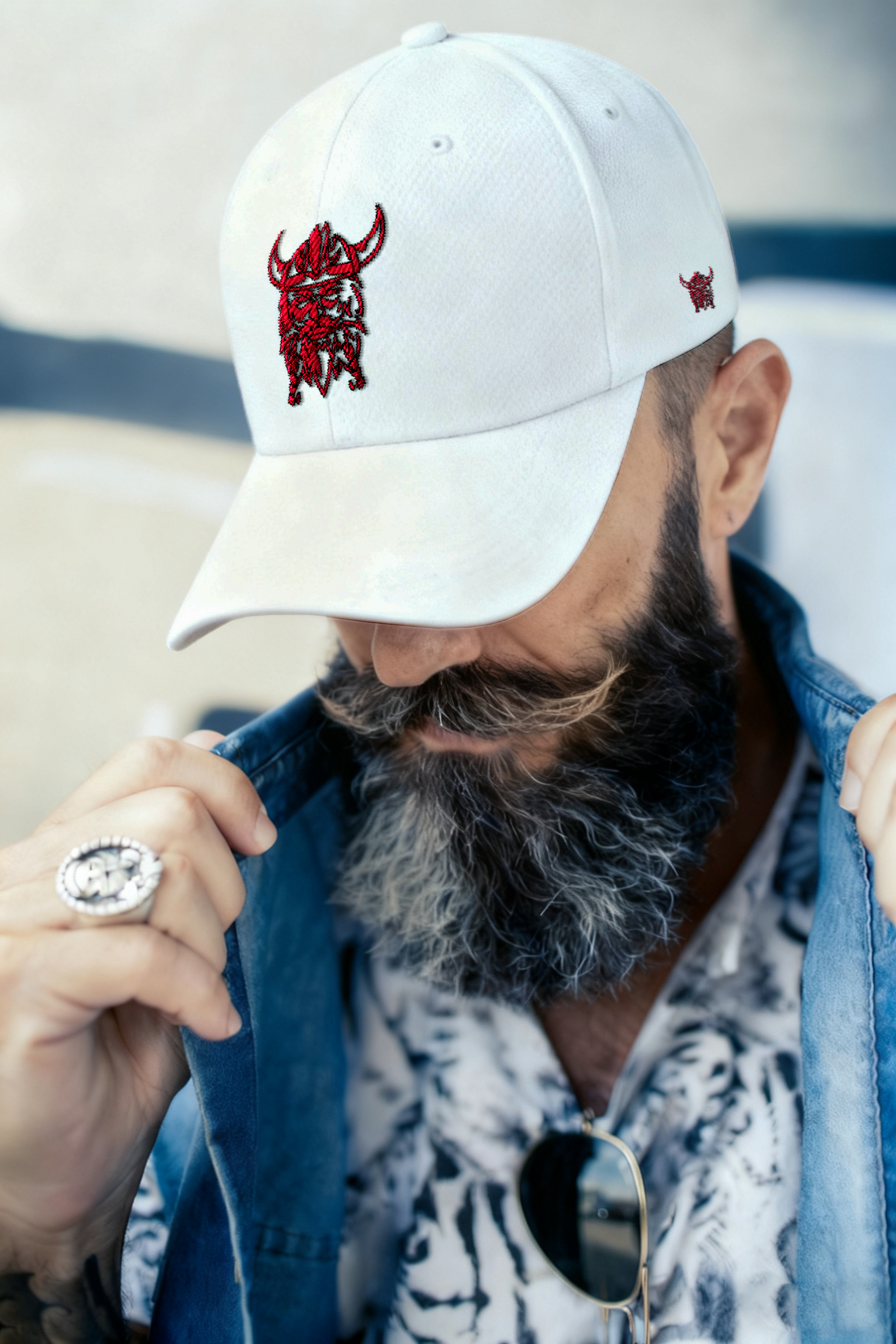 Viking Warrior Embroidered Cotton Baseball Cap, Norse Traditional Warrior Embroidery Sun Hat, Affordable Unisex‑All‑Ages Outdoor Casual Dad Hat for European Market-Viking Spirit