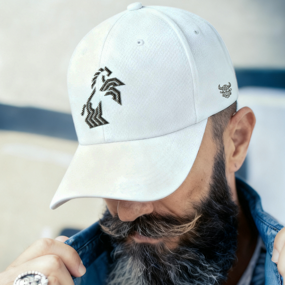 Sleipnir Eight‑Legged Horse Embroidered Cotton Baseball Cap, Norse Mythology Odin’s Steed Geometric‑Embroidery Sun Dad Hat, Affordable Unisex‑All‑Ages Outdoor Casual Cap for European Market-Viking Spirit