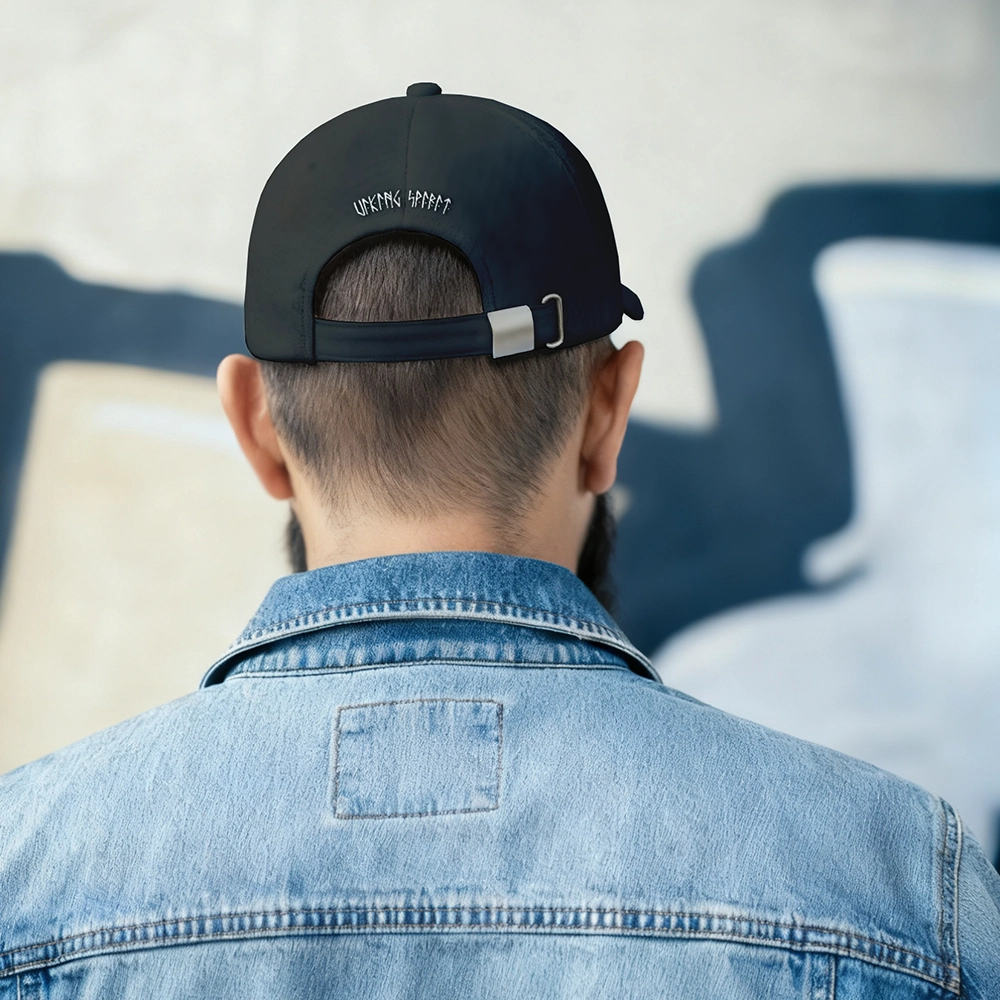 Viking Celtic Knot Dual‑Beast Heart Pattern Embroidered Cotton Baseball Cap, Norse Celtic Interwoven Totem Sun Dad Hat, Affordable Unisex‑All‑Ages Outdoor Casual Cap for European Market-Viking Spirit