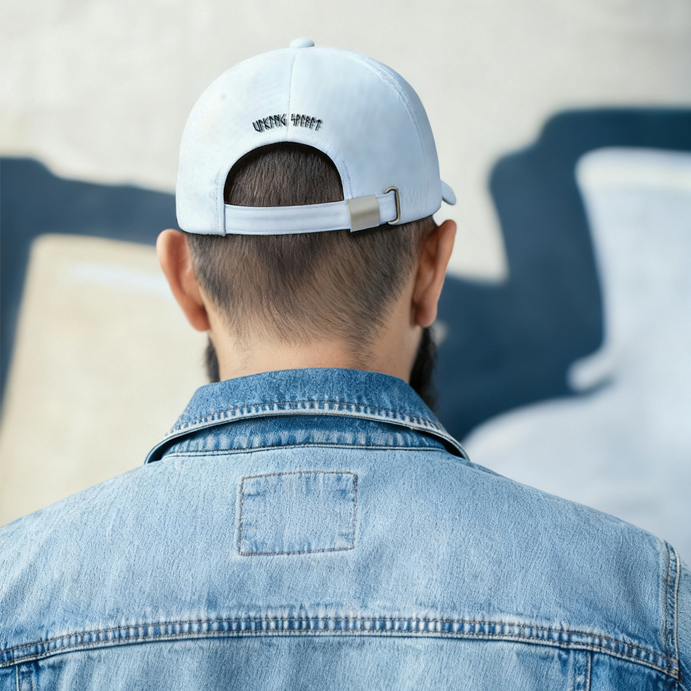 Viking Celtic Knot Dual‑Beast Heart Pattern Embroidered Cotton Baseball Cap, Norse Celtic Interwoven Totem Sun Dad Hat, Affordable Unisex‑All‑Ages Outdoor Casual Cap for European Market-Viking Spirit