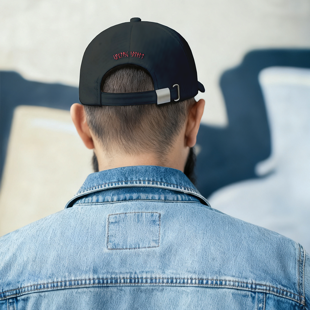 Viking Warrior Embroidered Cotton Baseball Cap, Norse Traditional Warrior Embroidery Sun Hat, Affordable Unisex‑All‑Ages Outdoor Casual Dad Hat for European Market-Viking Spirit