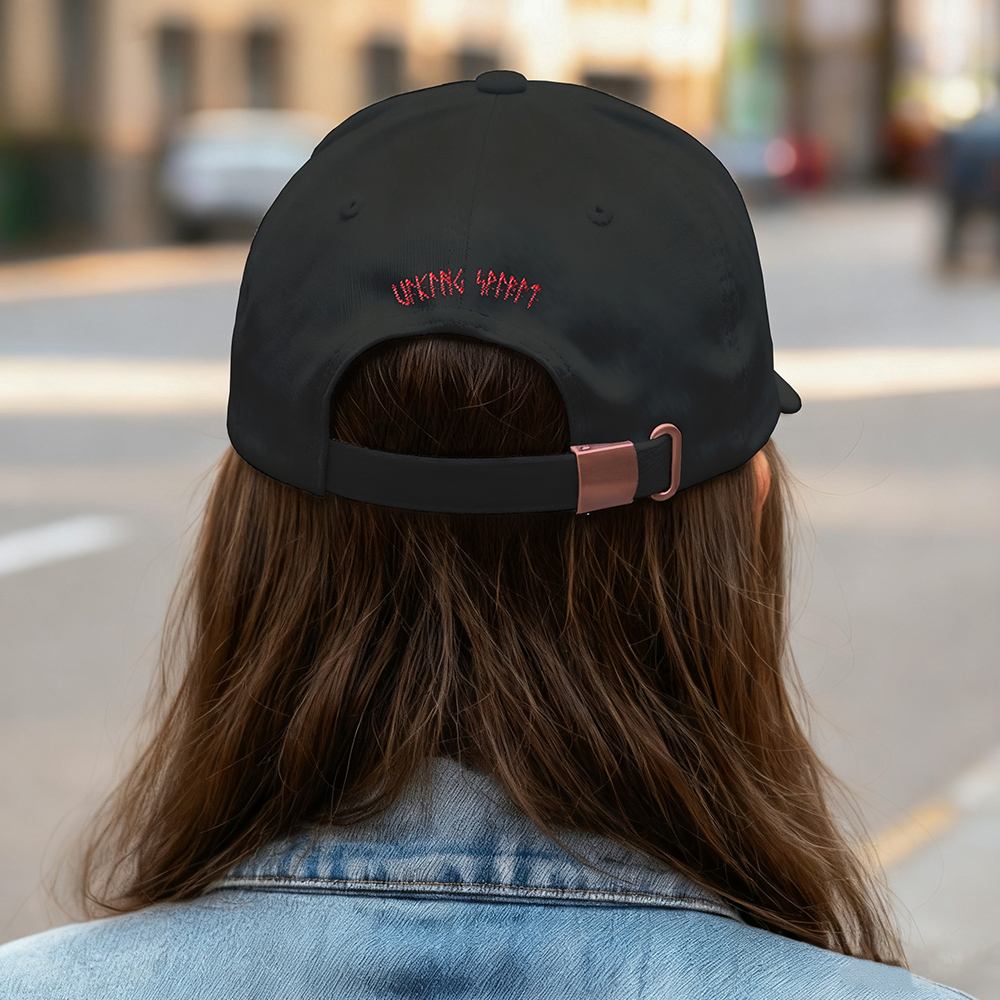Viking Warrior Embroidered Cotton Baseball Cap, Norse Traditional Warrior Embroidery Sun Hat, Affordable Unisex‑All‑Ages Outdoor Casual Dad Hat for European Market-Viking Spirit