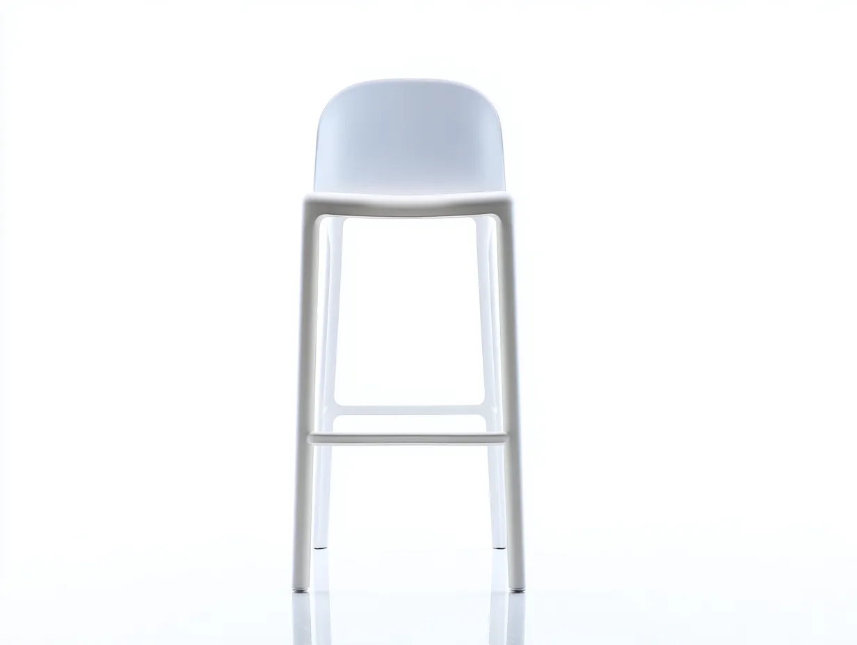 Tabouret de bar 48×50×100 cm – plastique blanc – style moderne pour balcon-Pamimohome