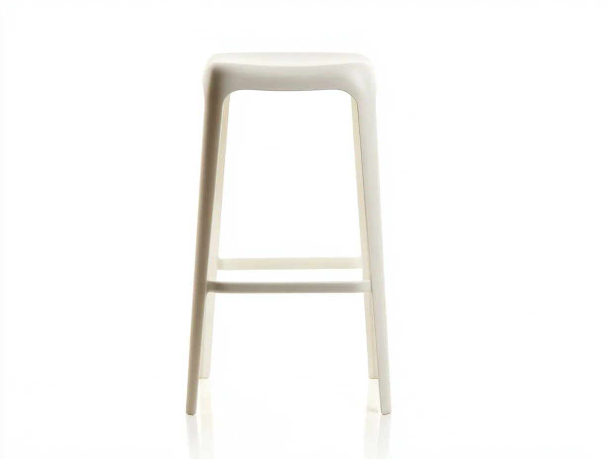 Tabouret de bar en résine 40×38×76 cm - blanc - design minimaliste pour balcon-Pamimohome