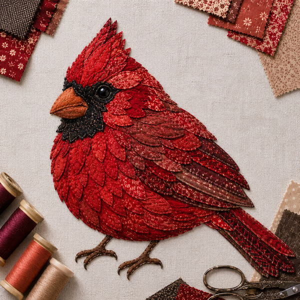 🧵 Beginner Friendly ✨ 3D Patchwork Bird DIY Craft Kit – Create a Layered Fabric Bird Worth Displaying-festiveusa