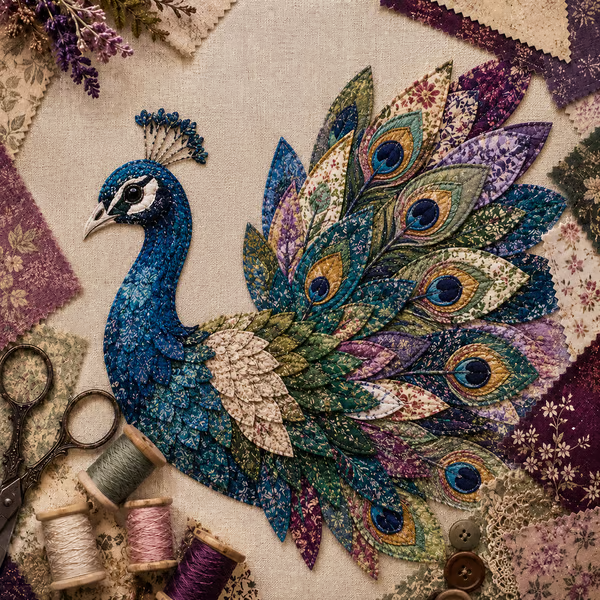🧵 Beginner Friendly ✨ 3D Patchwork Bird DIY Craft Kit – Create a Layered Fabric Bird Worth Displaying-festiveusa