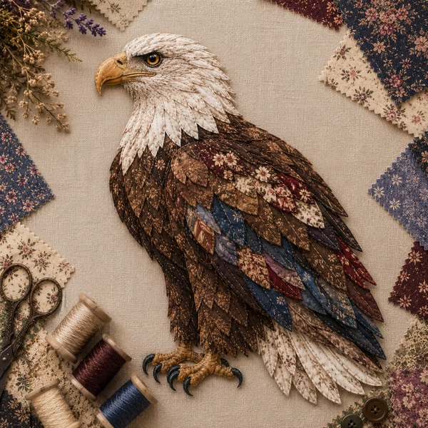 🧵 Beginner Friendly ✨ 3D Patchwork Bird DIY Craft Kit – Create a Layered Fabric Bird Worth Displaying-festiveusa